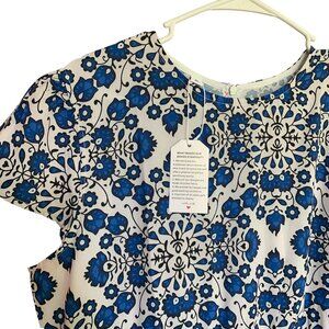 NTW Women's Long Maxi Dress Blue White Empire Waist | Size XL